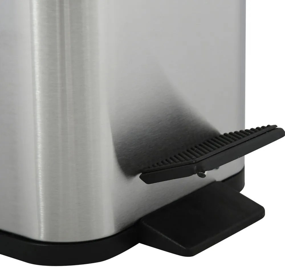 Matt ezüstszínű acél pedálos szemetes 5 l Erik – Spirella