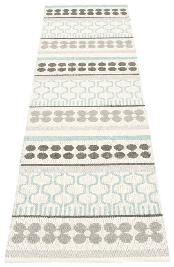 Szürke-türkiz kültéri-beltéri futószőnyeg 70x270 cm Asta Pale Turquoise – Pappelina