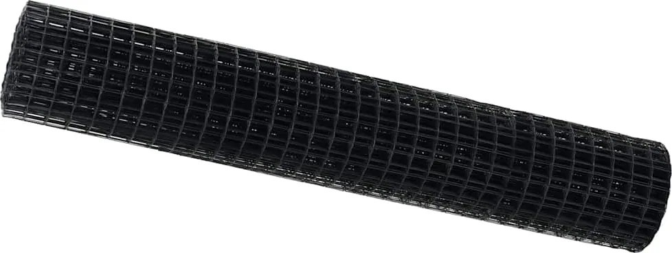 vidaXL Európai Kerítés Szürke 1,6 x 10 m PVC-bevonatú vas
