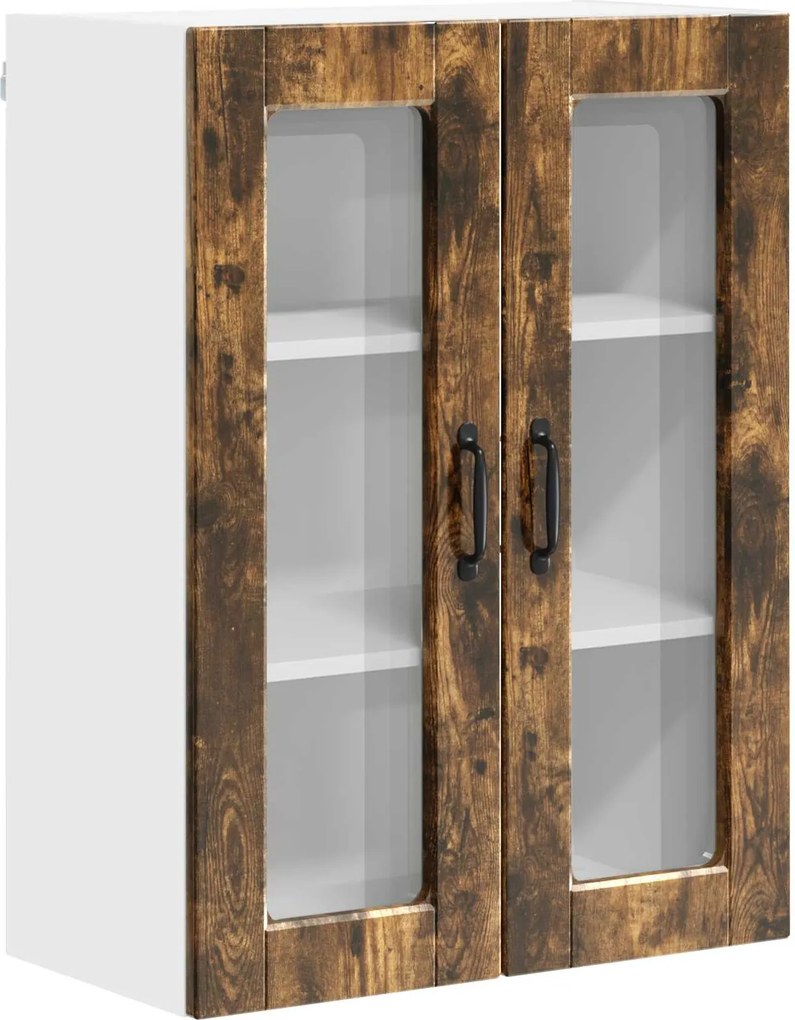 vidaXL Konyhaszekrény polcokkal Füstölt tölgy 60 x 31 x 80 cm Faanyag