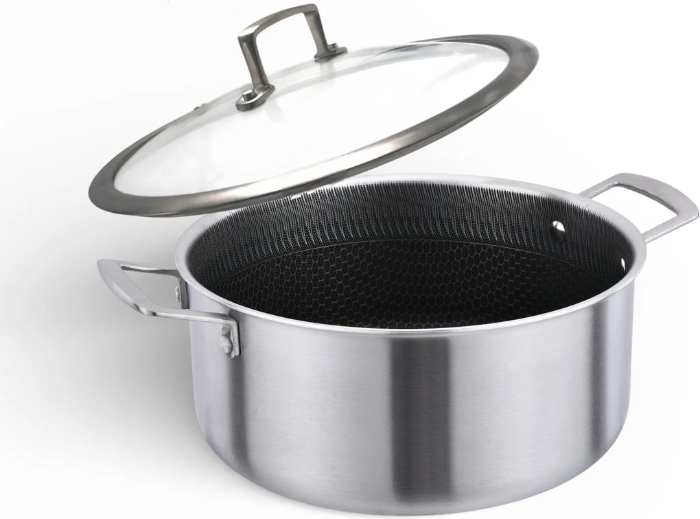 Fazék Rozsdamentes Acél Méhsejt 28CM Szilárd Masterpan