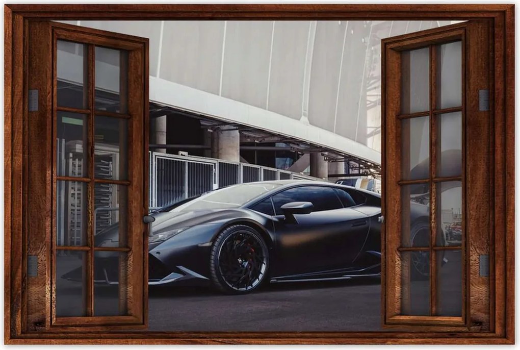 Poszterek 120x80 Fekete sportautó