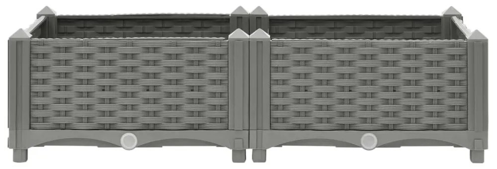 vidaXL polipropilén magaságyás 80 x 40 x 23 cm