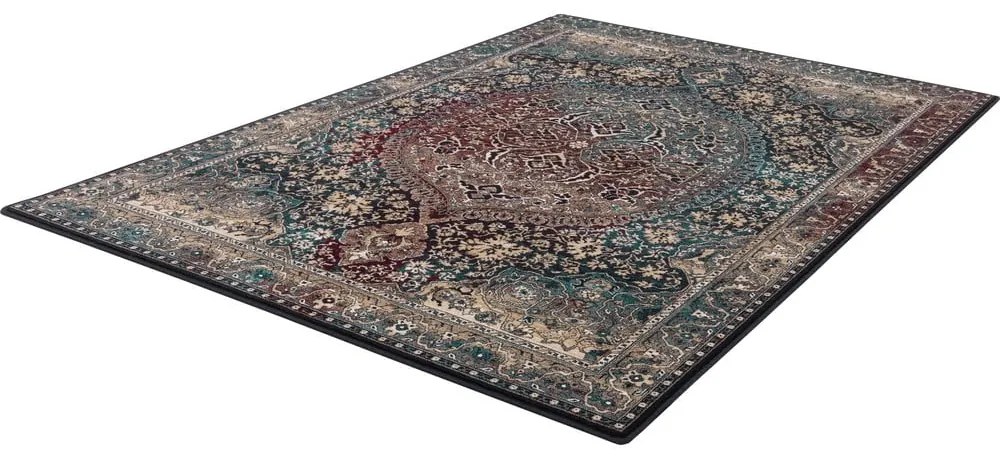 Sötétzöld gyapjú szőnyeg 160x240 cm Ava – Agnella