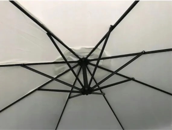 Összecsukható kerti napernyő - sötétszürke 350 cm