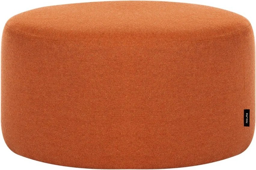 Terrakotta színű gyapjú puff Folk – noo.ma