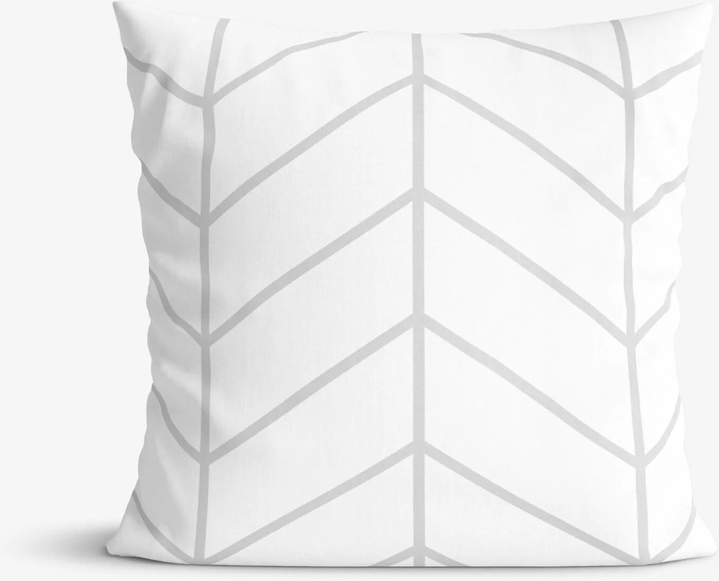 Goldea pamut párnahuzat - cikkcakk fehéren 40 x 40 cm