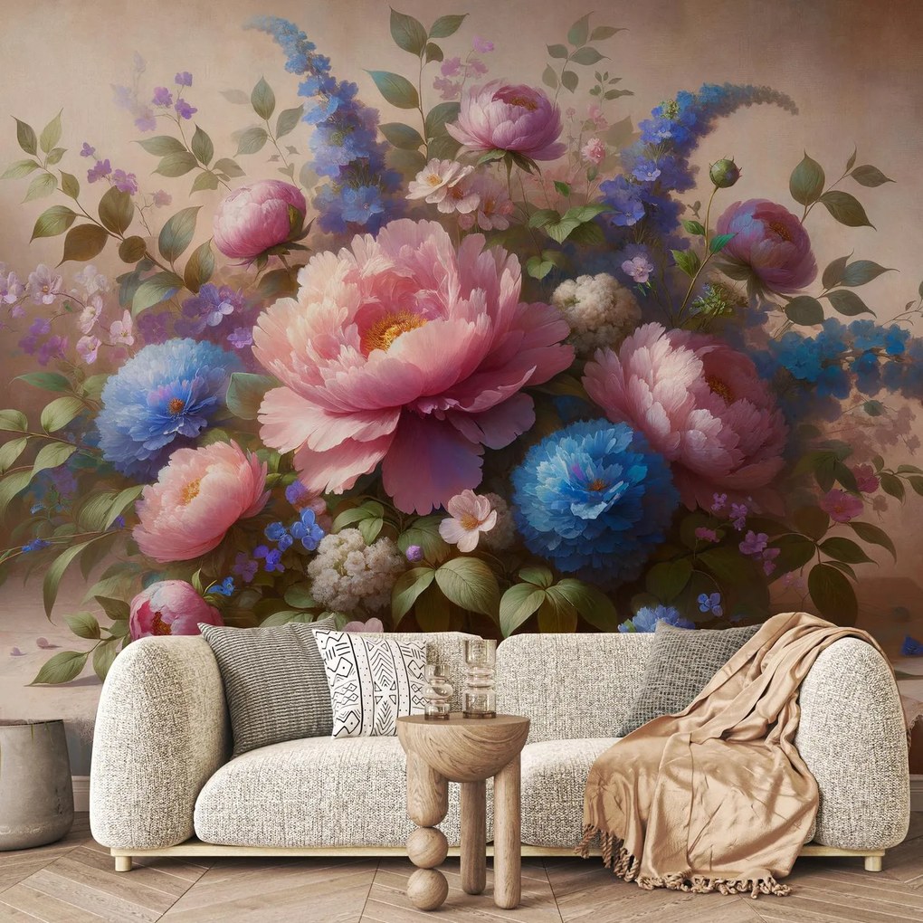 Fotótapéta - Asztal tele virágokkal (147x102 cm)
