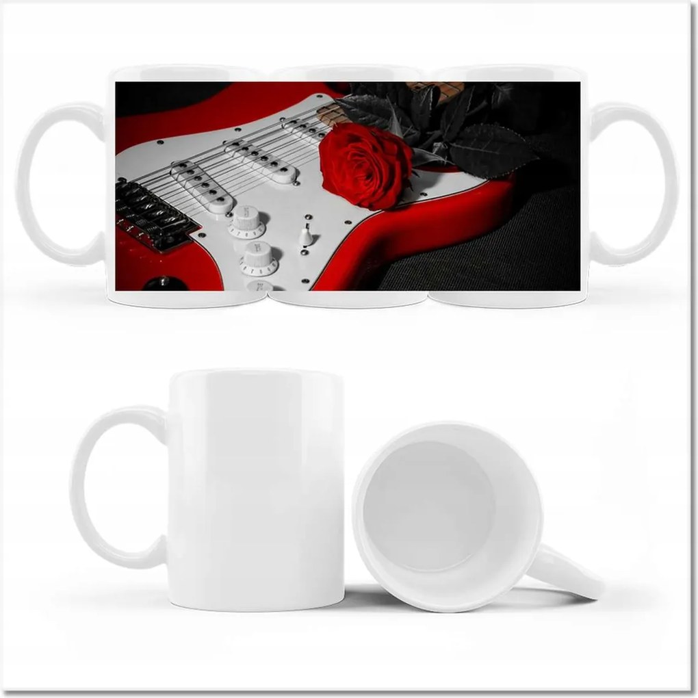 Fényképes bögre Rózsa Elektromos gitár