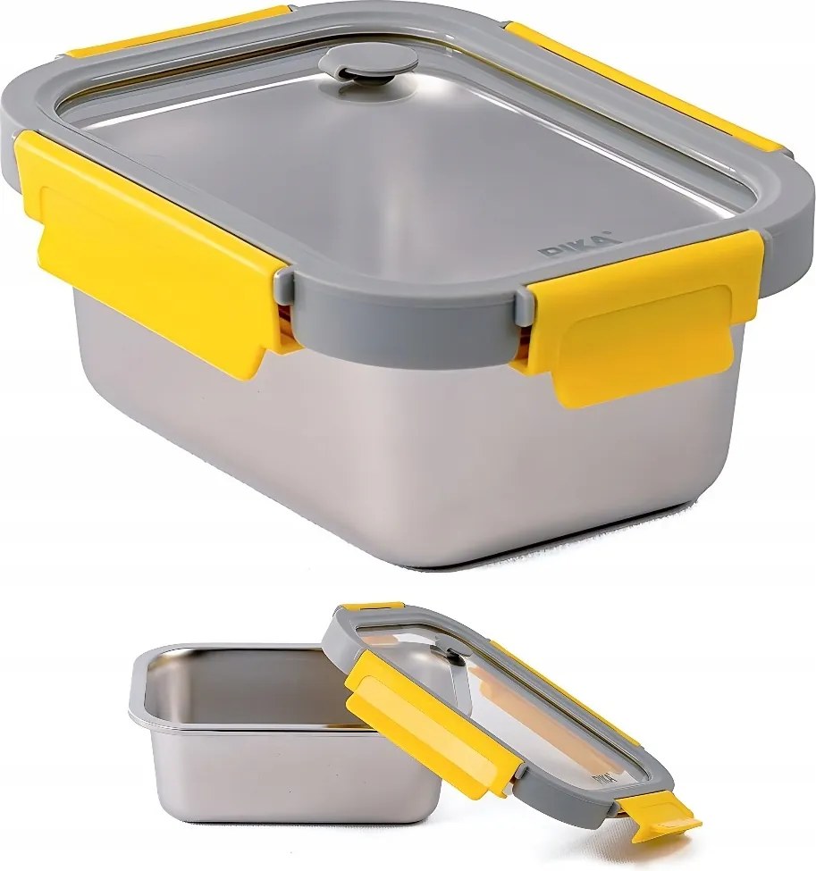 Rozsdamentes Acélból És Pika Edzett Üvegből Készült Ételtároló Doboz 800ml