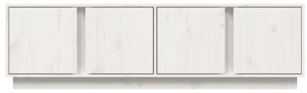 fehér tömör fenyőfa TV-szekrény 140 x 40 x 40 cm