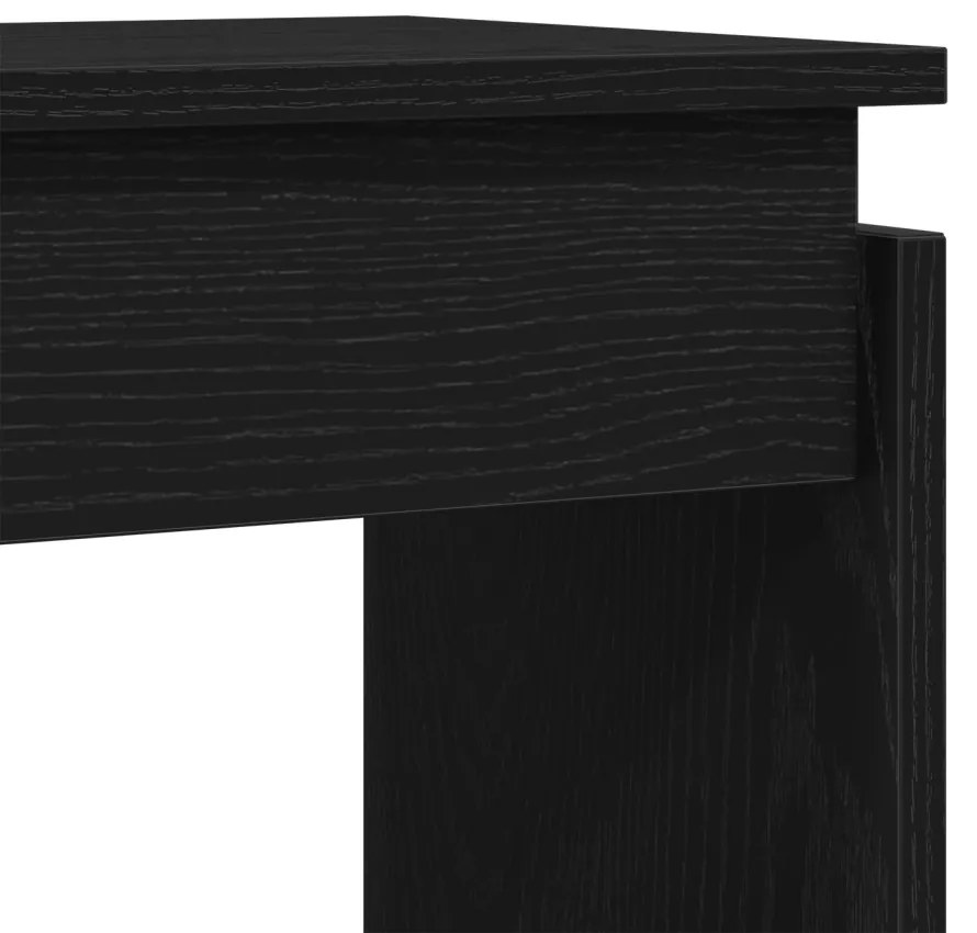 Fekete Tölgy Konzolasztal 80x30x80 cm Mérnöki Fa