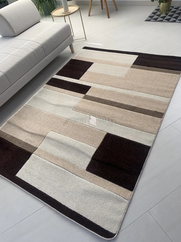 Comfort 4738 bézs modern szőnyeg 80 cm-es szett