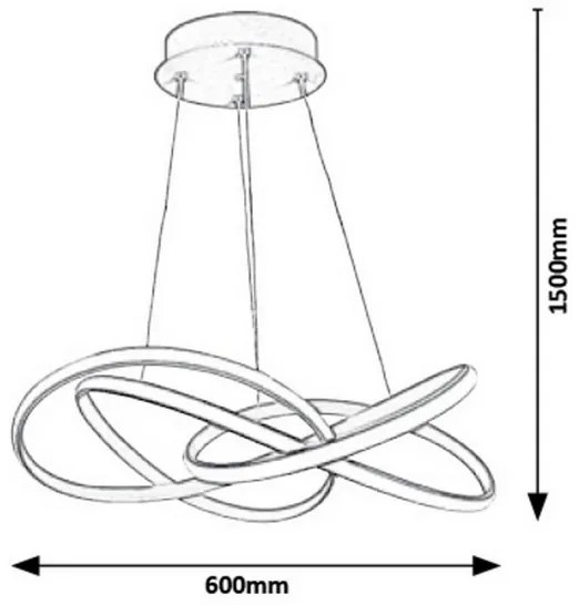 Rabalux 5692 - LED Csillár zsinóron AMBROSIO LED/40W/230V barna