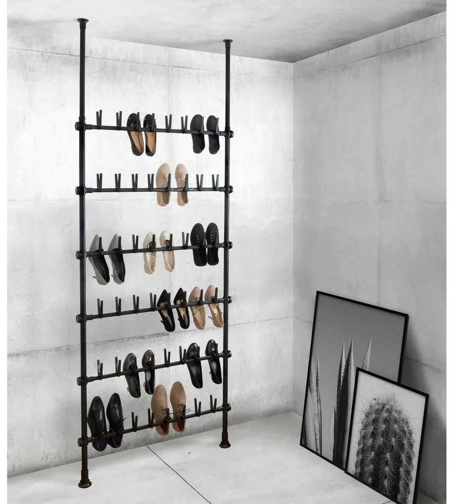 Wenko Teleszkopikus akasztó 48 pár cipőhözHerkules Shoes, fekete