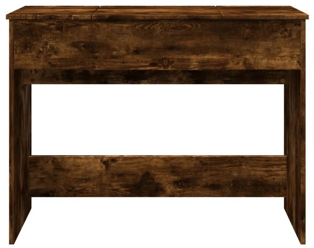 füstös tölgy színű fésülködőasztal tükörrel 100x45x76 cm
