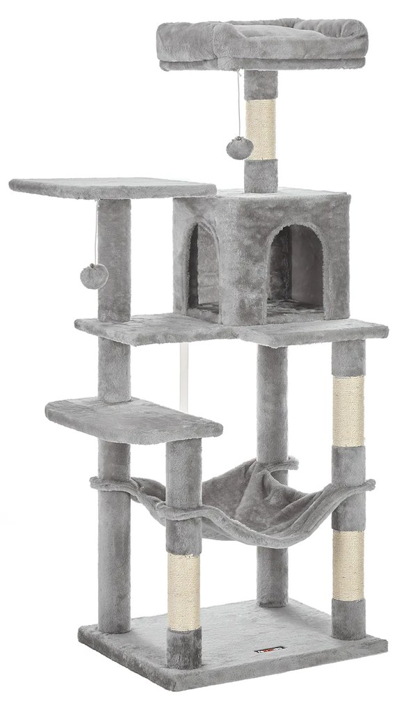 Darius macskafa, 55x45x143 cm, halványszürke SongmicsHome