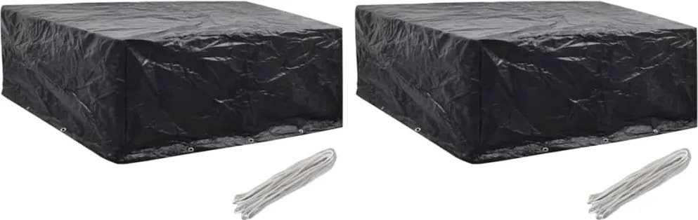 vidaXL 2 db kerti bútor huzat 10 fűzőlyukkal 260 x 260 x 90 cm
