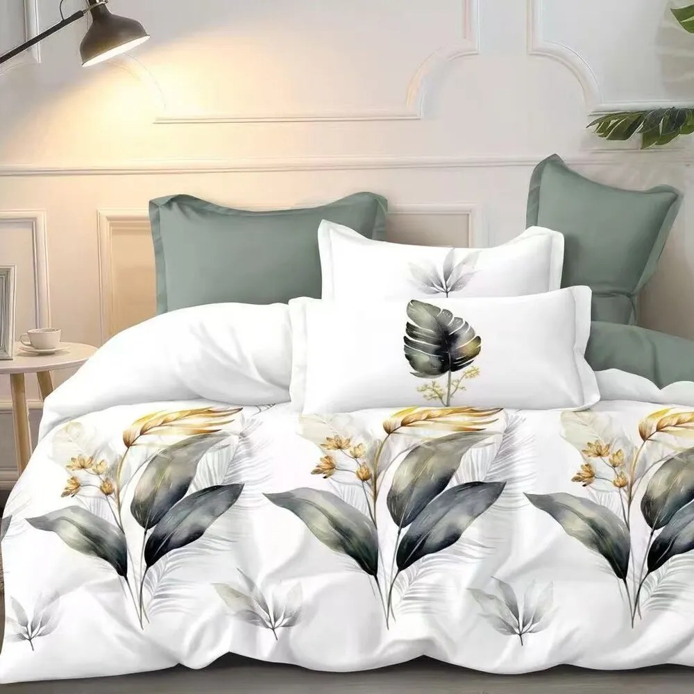 Krepp ágynemű Homa CEREA WHITE 3 részes 140x200 cm