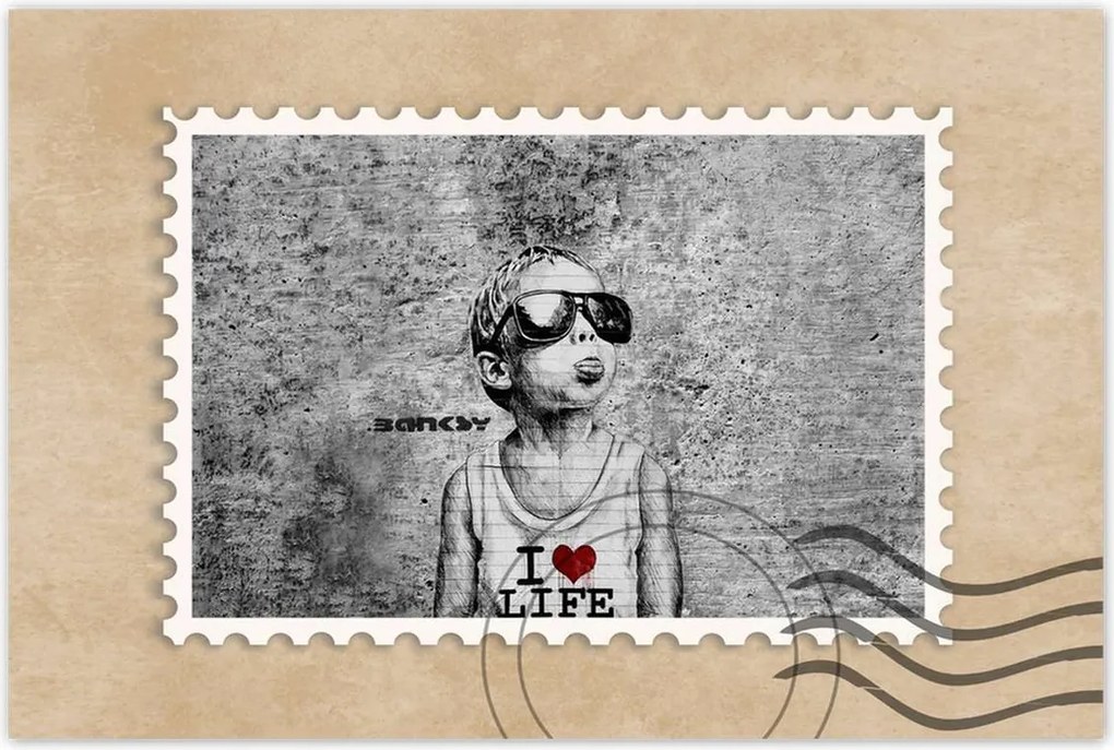 Poszterek 90x60 I love life Banksy Spray