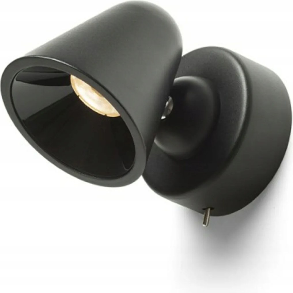 Rendl Stig Led fali lámpa fekete 5.6W 3000K, kapcsolós, állítható