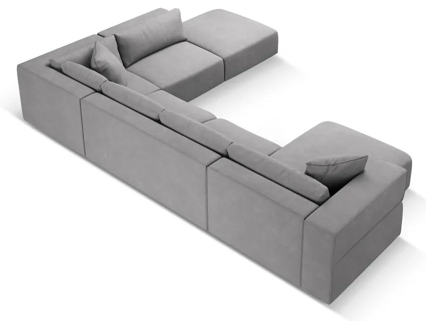 Világosszürke sarokkanapé (jobb oldali-"U" alakú) Esther – Milo Casa