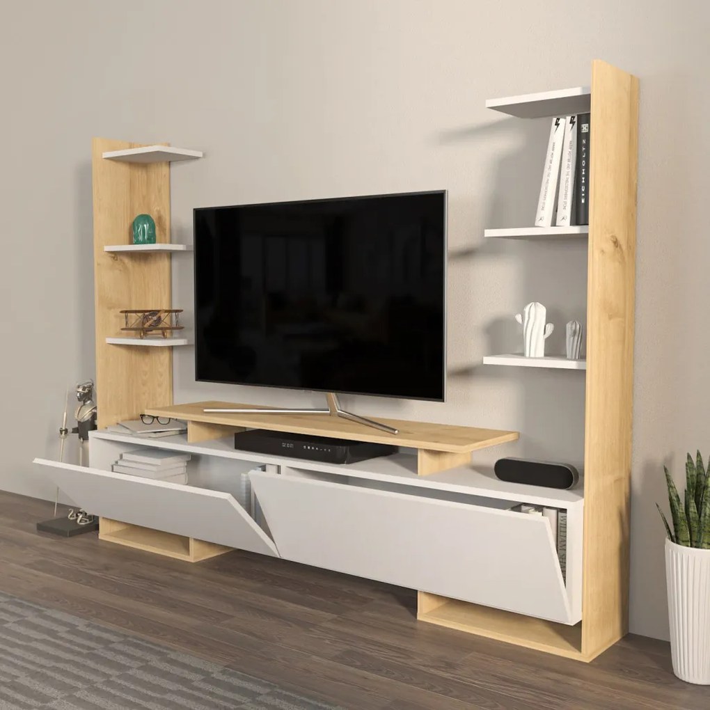 Ava - Oak, White