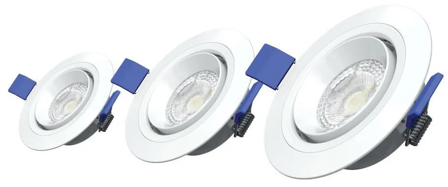 Commel süllyesztett LED panel, állítható, kerek 90mm 4000K, 3db