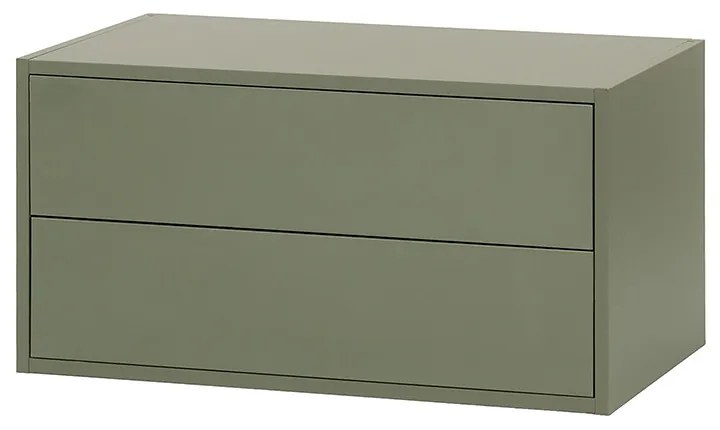 Boxie 2 fiókos fali szekrény 40x80x37 cm zöld