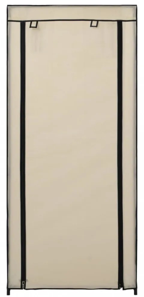 krémszínű szövet cipőszekrény borítóval 58 x 28 x 106 cm