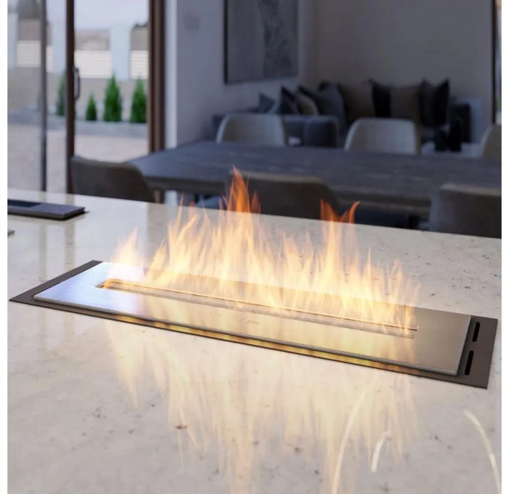 InFire - Beépített BIO kandalló 5,5x50 cm 3kW fekete