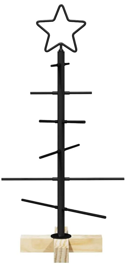 Fém karácsonyfa állvánnyal Fekete 60 cm Porszórt Acél