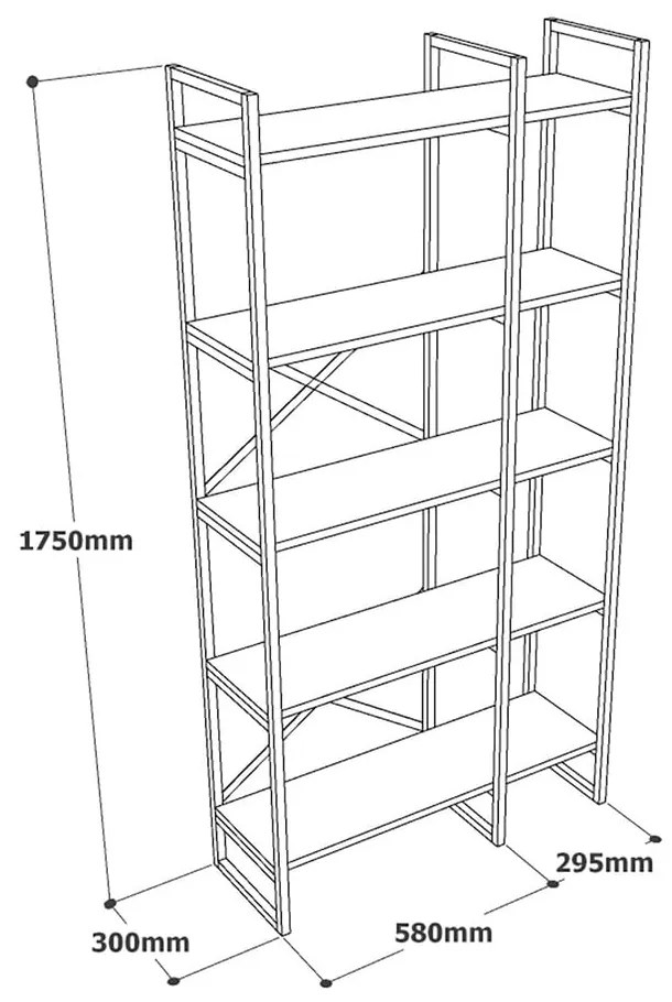 Fehér-aranyszínű polcos állvány 87,5x175 cm Monica – Kalune Design