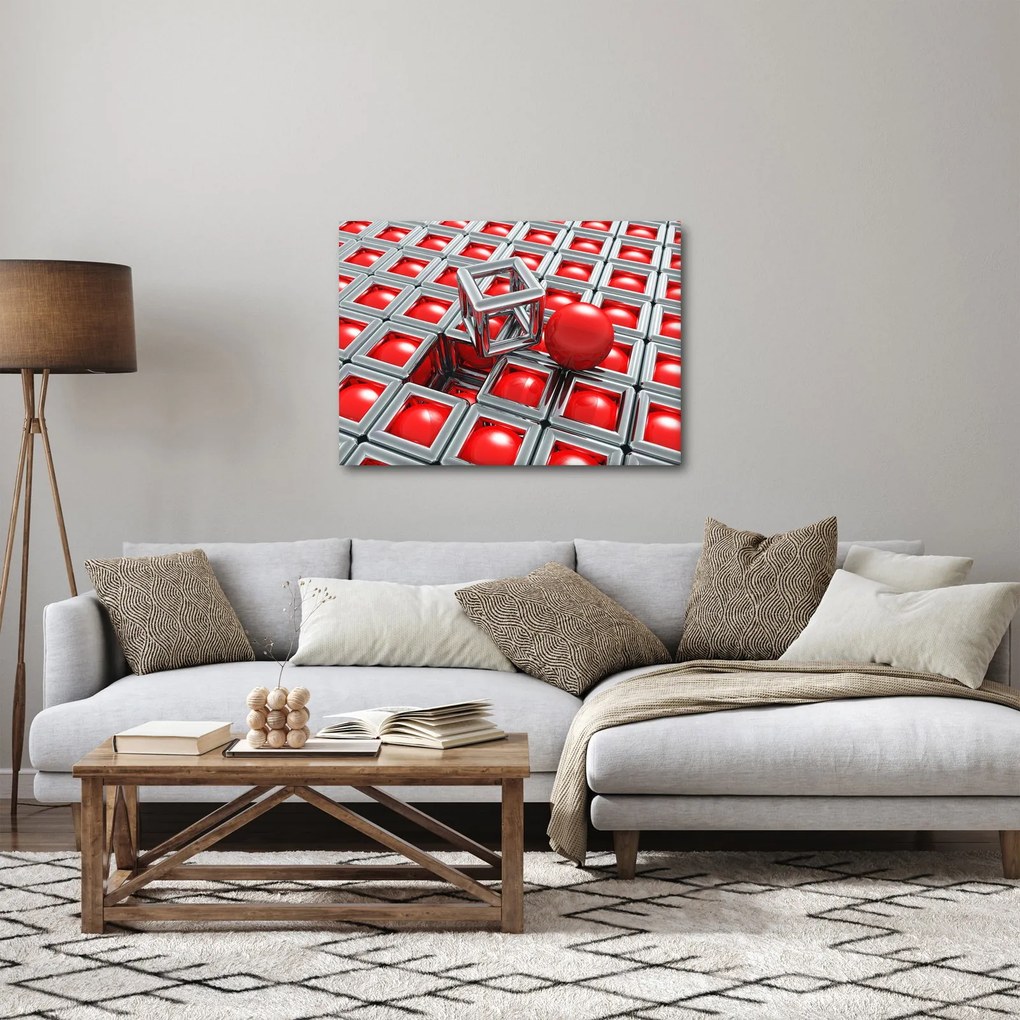 Kép - 3D fémes absztrakció (70x50 cm)