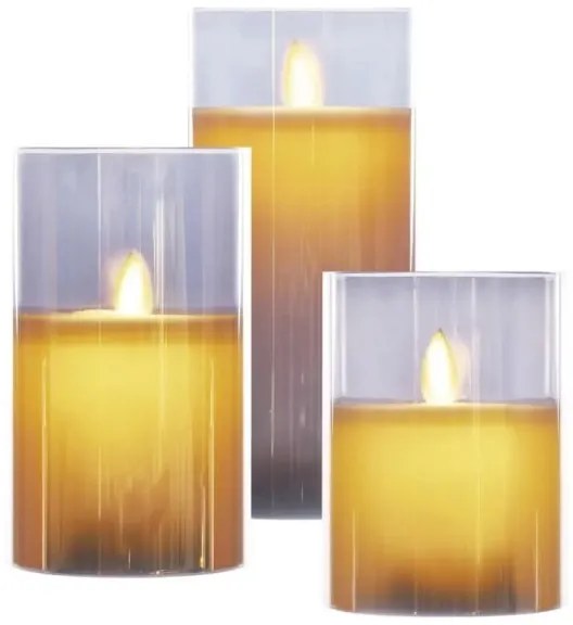 3 darabos LED gyertya szett LED/6xAA