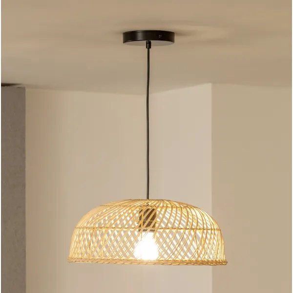 Brilagi - LED függőlámpa zsinóron CERIA BOHO 1xE27/40W/230V átm. 40 cm rattan