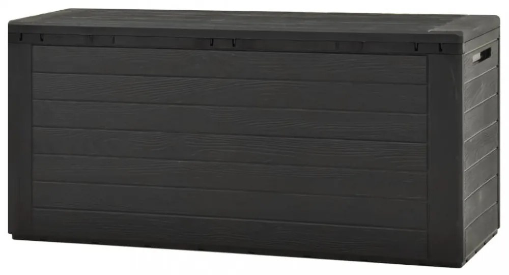 antracitszürke kerti tárolóláda 116 x 44 x 55 cm