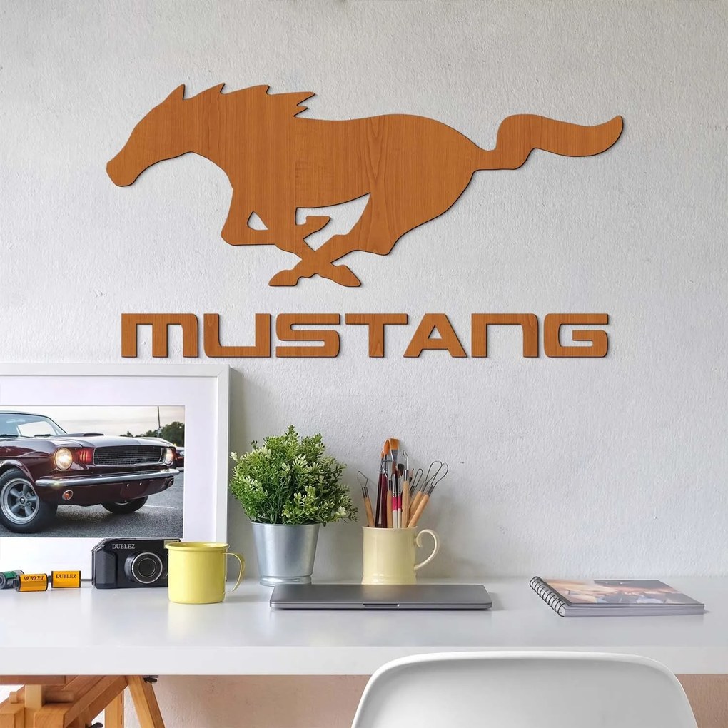 DUBLEZ | Fa autó jel - Mustang Logó | Fali kép