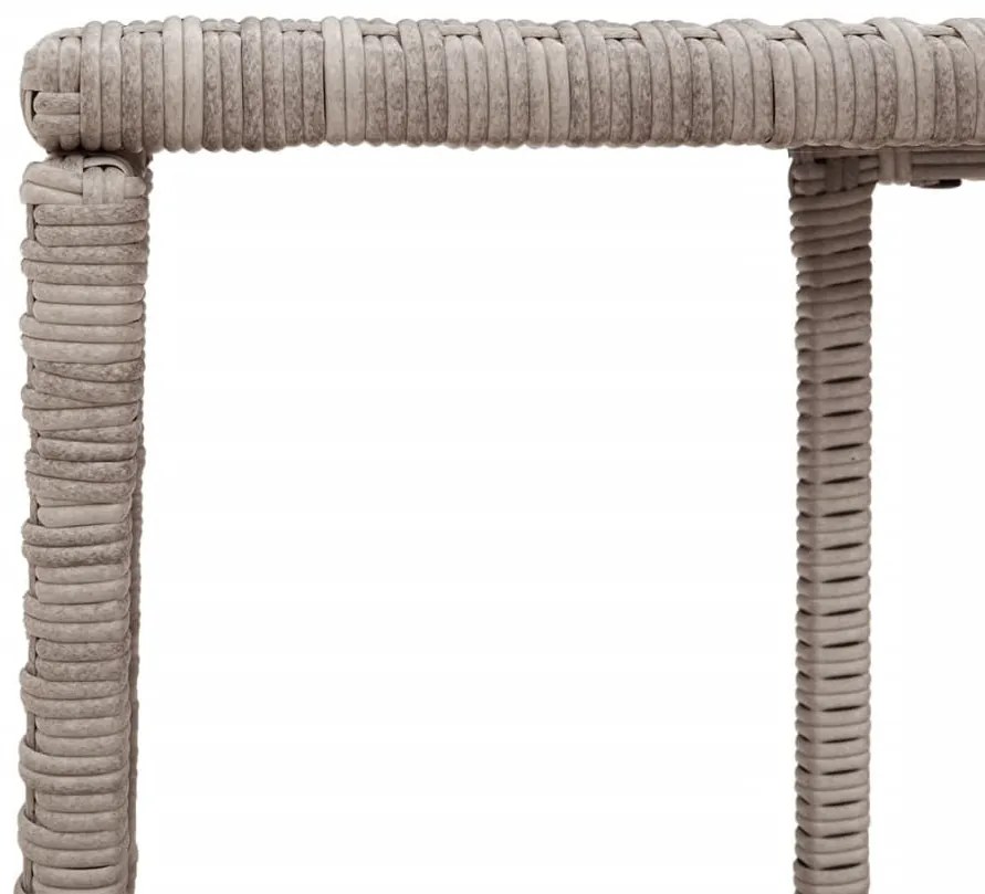 2 db világosszürke polyrattan tárolópolc