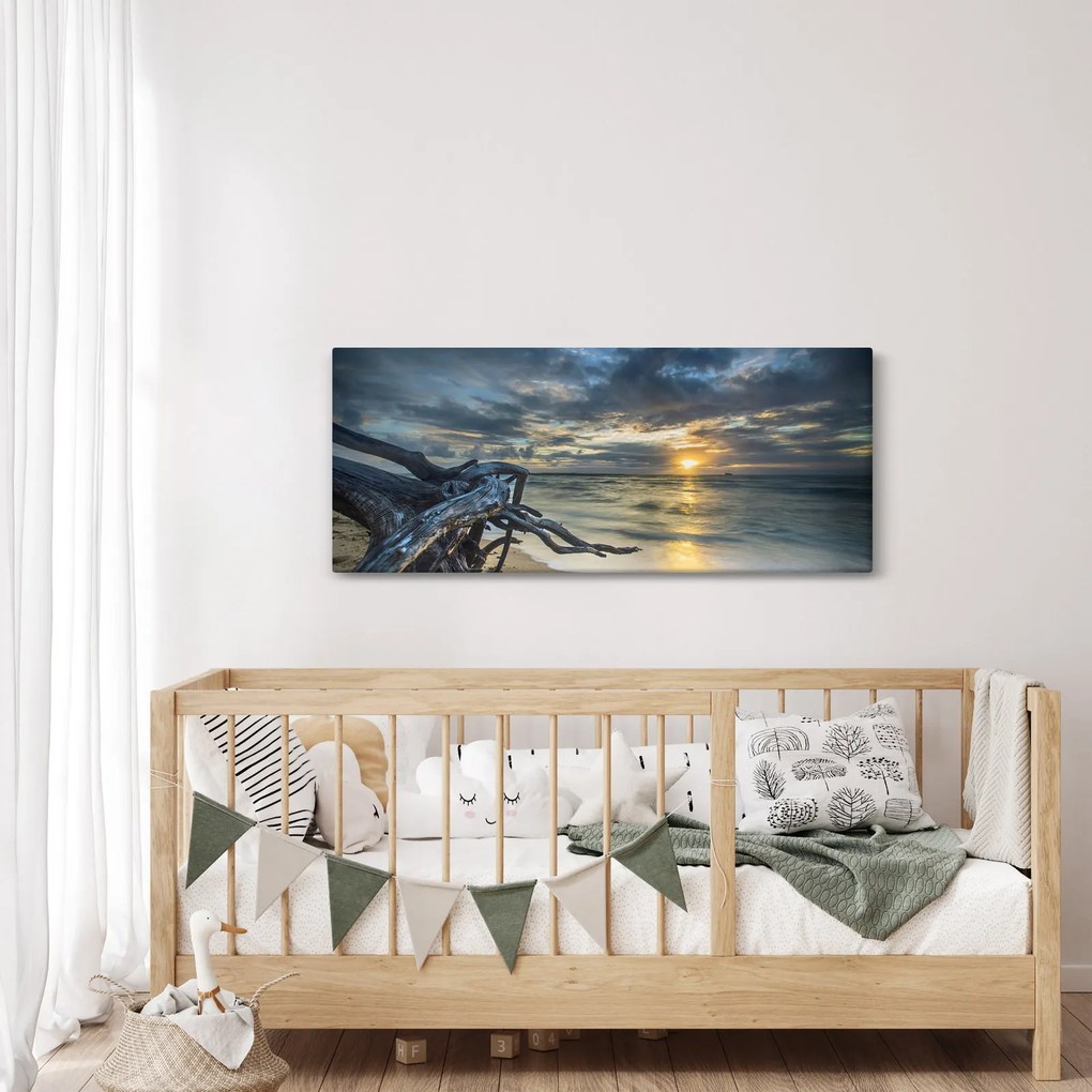 Tenger naplementekor képe (120x50 cm)