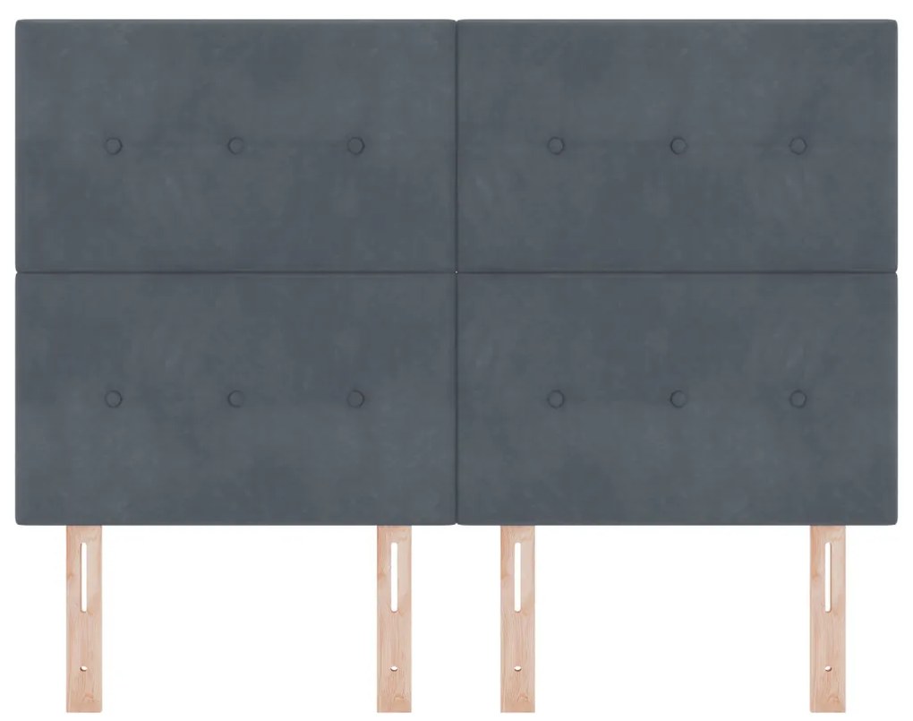 LED Fejtámla Sötétszürke 72 cm Bársony