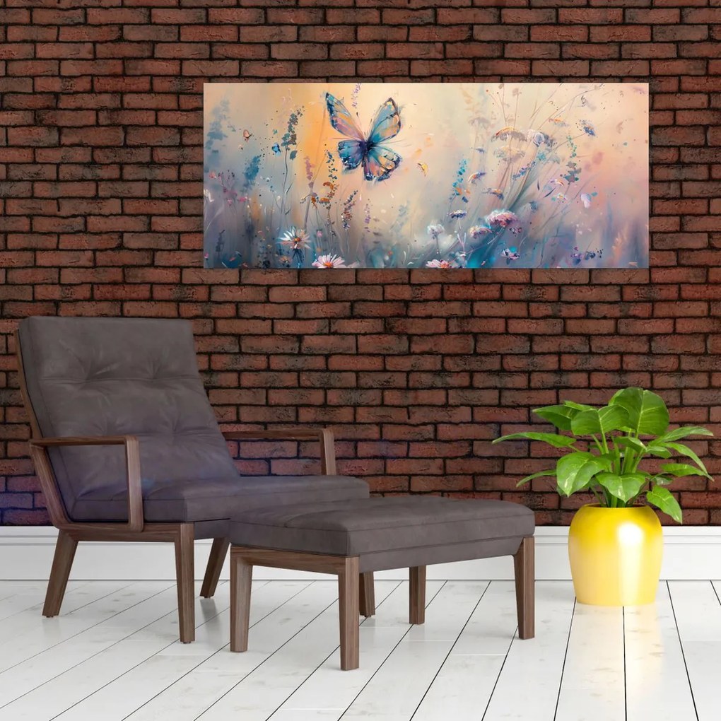 Kép - Rét pillangóval II (120x50 cm)