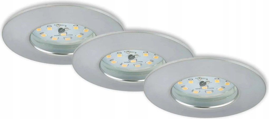 Briloner 3 részes Led süllyesztett lámpa szett, átmérő 7,5 cm, 6,5 W, alumínium IP44 Bri
