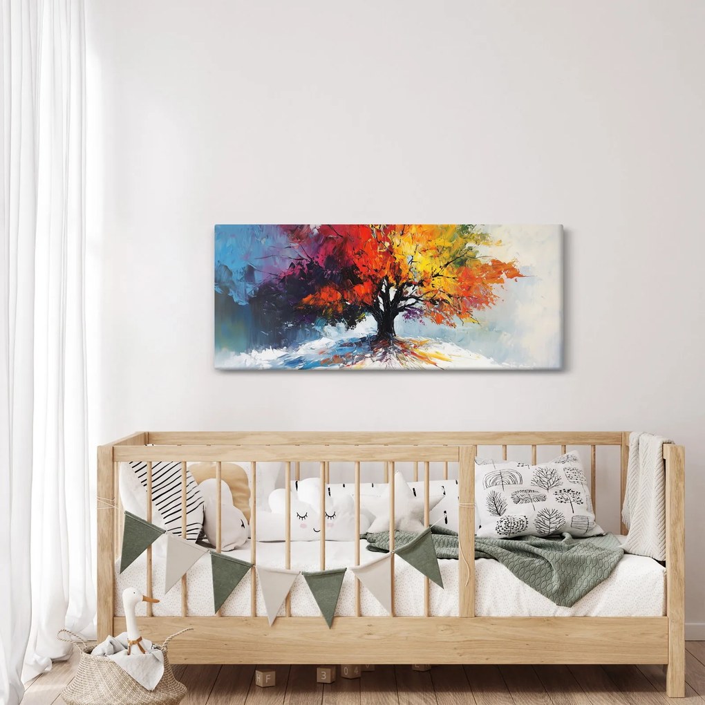 Kép - Színes fa (120x50 cm)