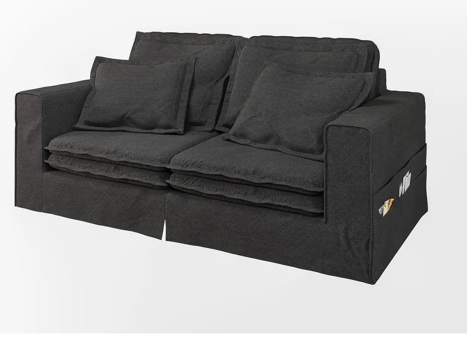 Fekete kanapé 196 cm Nora – Ropez