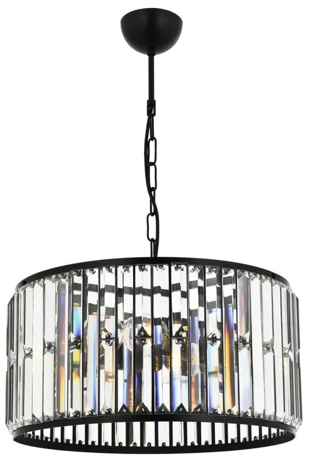 Láncos csillár PUNE 3xE27/40W/230V fekete