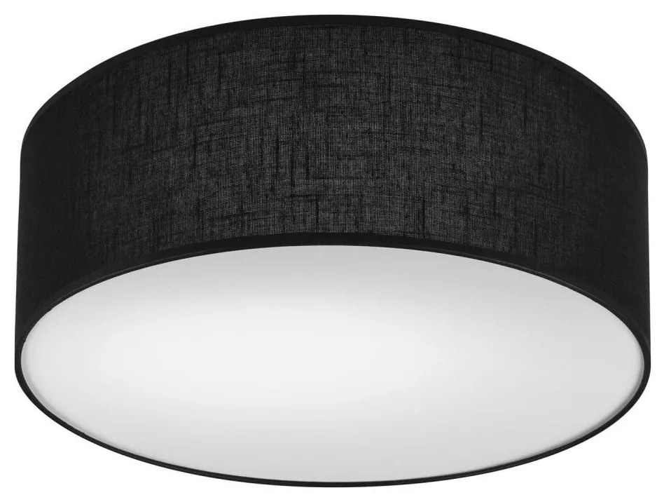 SIRJA mennyezeti lámpa 1xE27/60W/230V, 35 cm átmérő, fekete