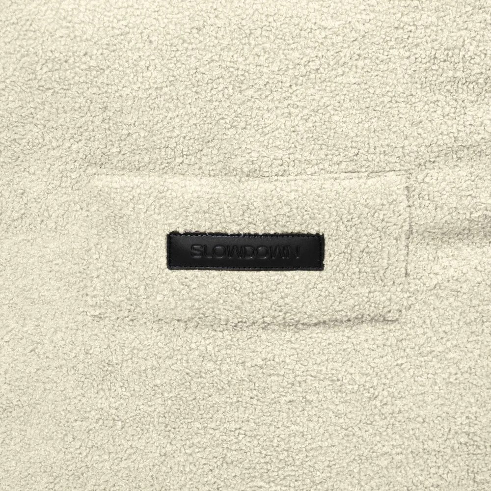 Barna buklé babzsákfotel Snug Long 140 – SLOWDOWN