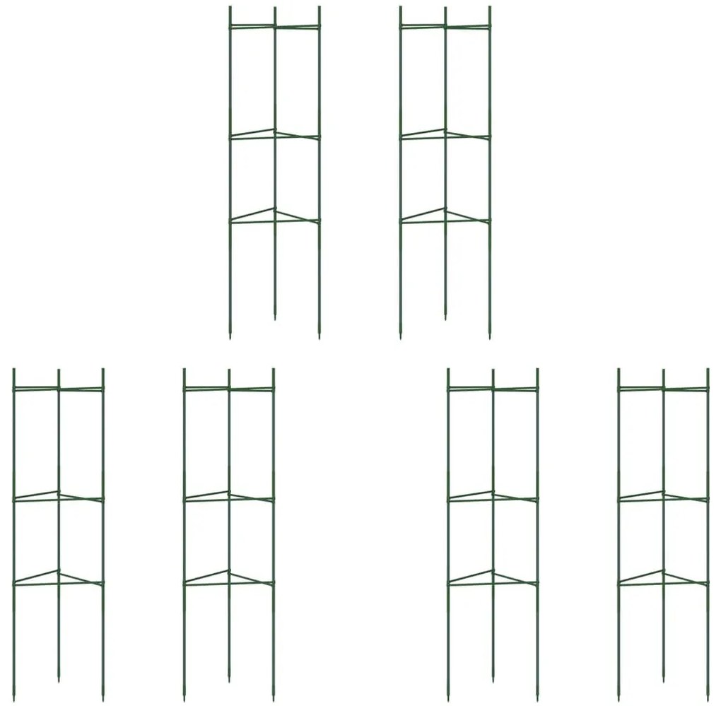 6 db acél és polipropilén paradicsomketrec 116 cm
