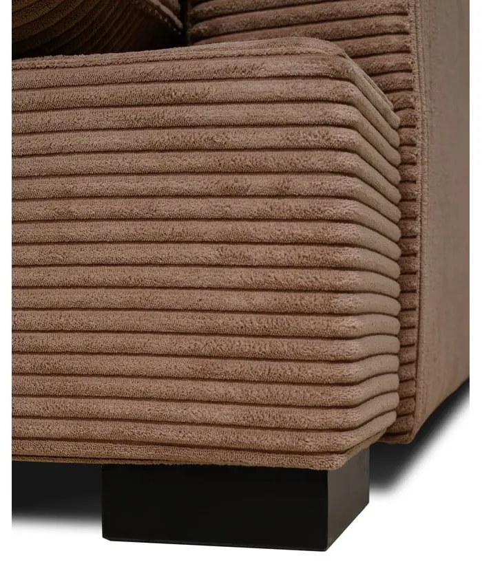 Világosbarna kordbársony fotel Mobby – Scandic